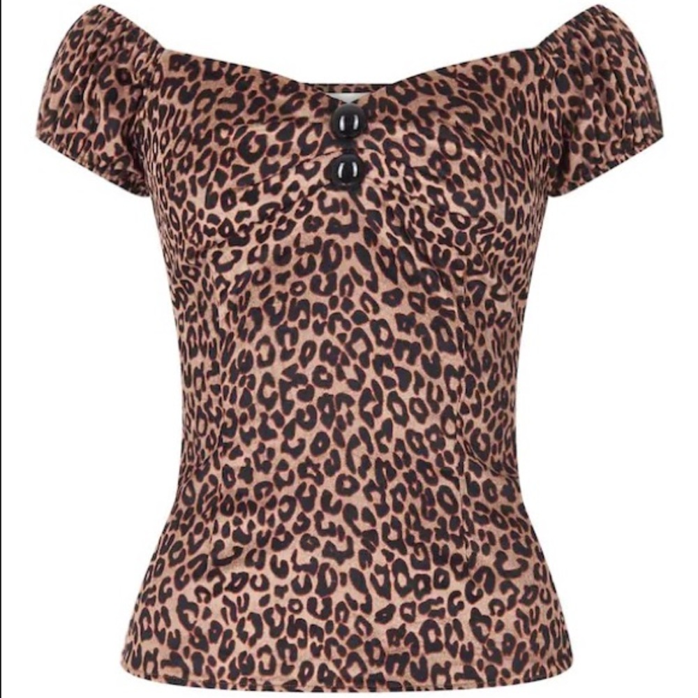 Collectif Leopard Delores Top NWT